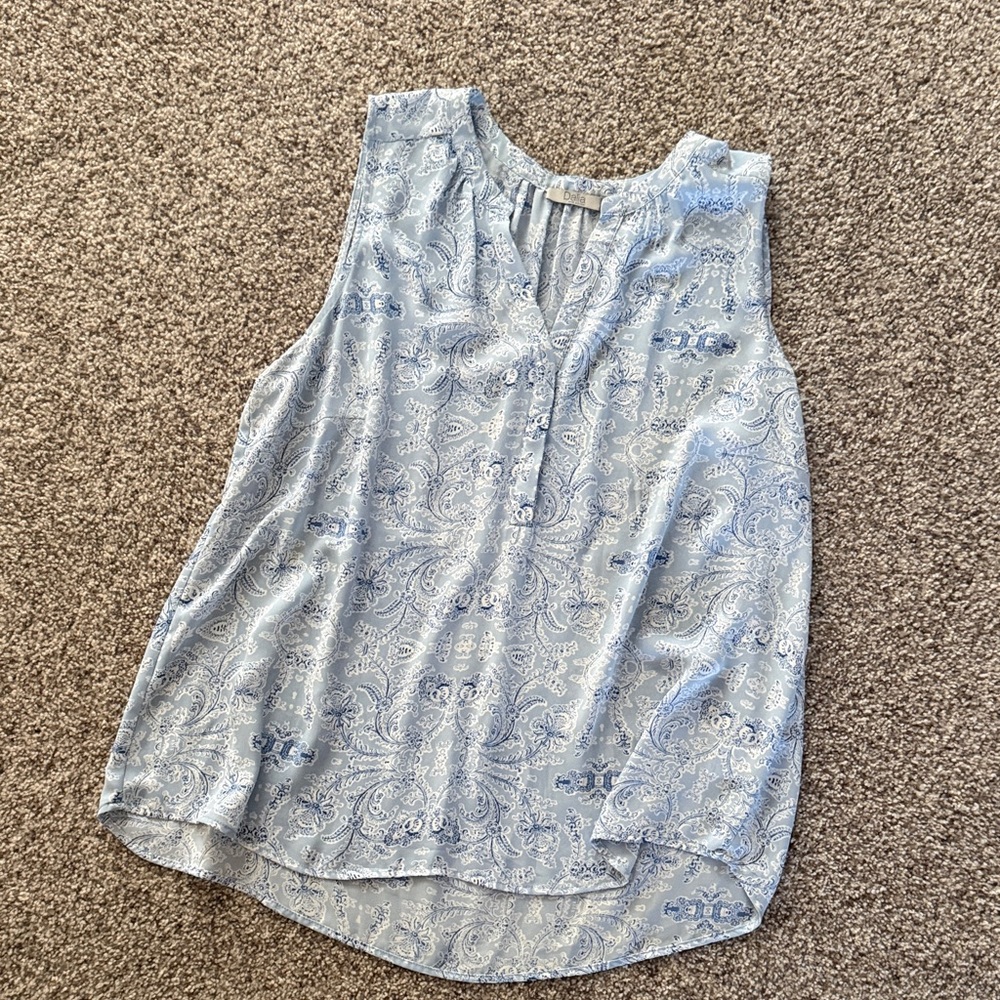 Dalia Light Blue Paisley Blouse